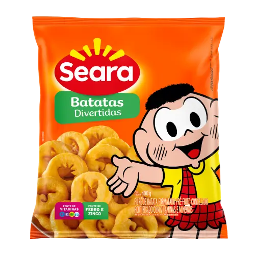 Batata Cortada com Formato da Turma da Mônica