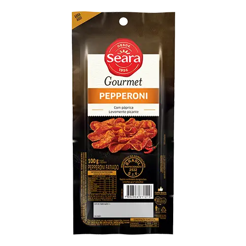 Pepperoni Fatiado Gourmet Congelado Ensacolado 100g