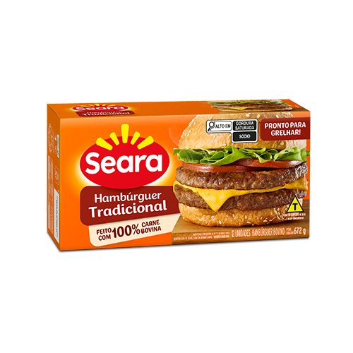 Hambúrguer Bovino Seara 672g