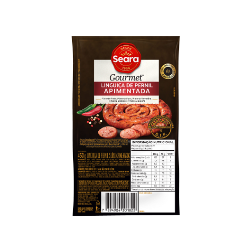 Linguiça Apimentada Seara Gourmet 450g Linguiça de Pernil Apimentada