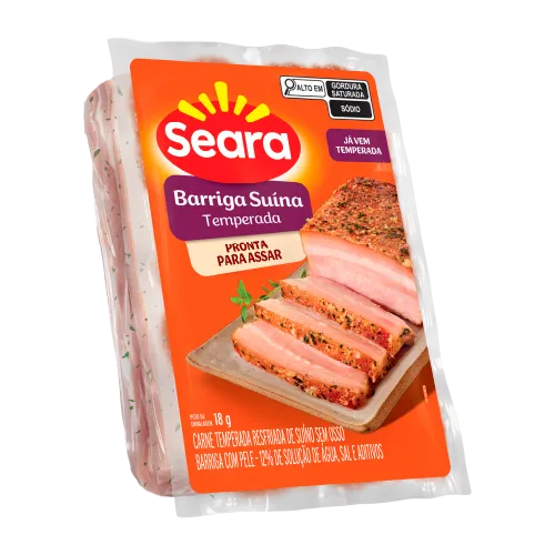 Barriga Suína Temperada Congelado Ensacolado