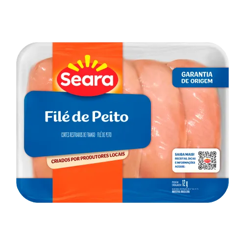 Bandeja de Filé de Peito de Frango Resfriada