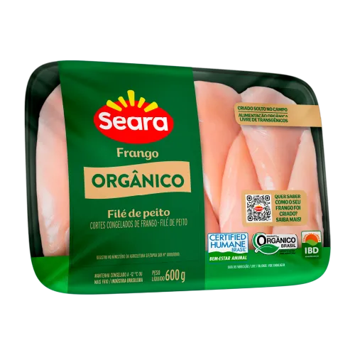 Filé de Peito Bandeja Seara Orgânico 600g