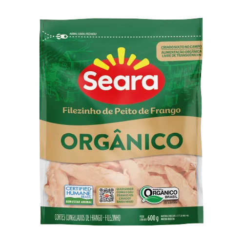 Filezinho de Peito Sassami Seara Orgânico 600g
