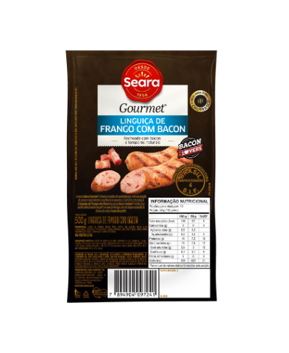 Linguiça de Frango com Bacon Seara Gourmet 500g