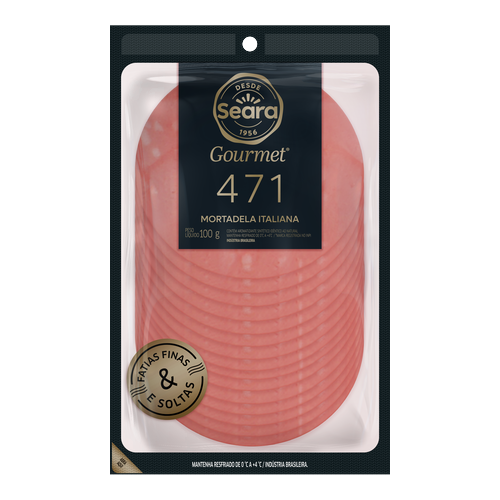 Mortadela Italiana 471 Fatiada Seara Gourmet 100g