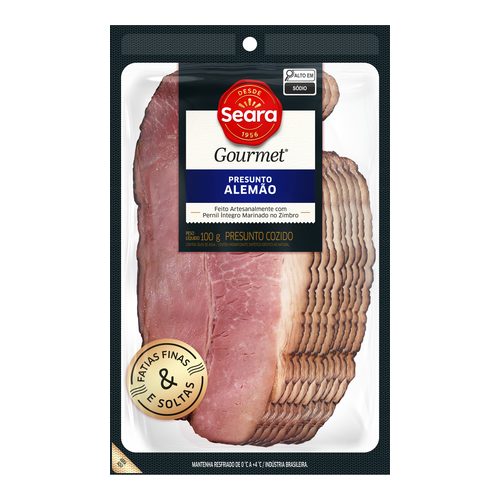 Presunto Alemão Fatiado Seara Gourmet 100g Presunto Alemão Seara Gourmet 100g