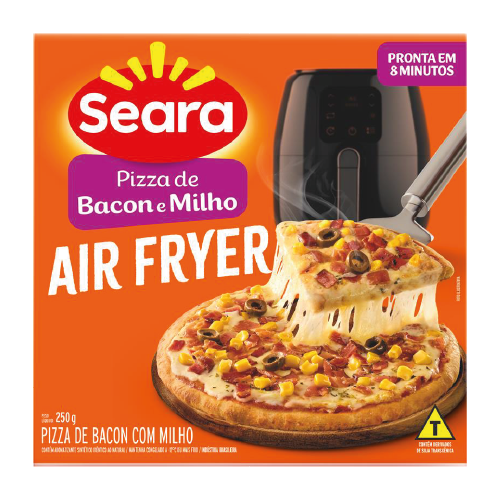Pizza de Bacon e Milho Air Fryer Seara 250g Pizza de Bacon e Milho Air Fryer Seara 250g