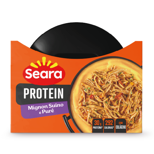 Filé Mignon Suíno Desfiado com Purê de Batata Seara Protein 270g