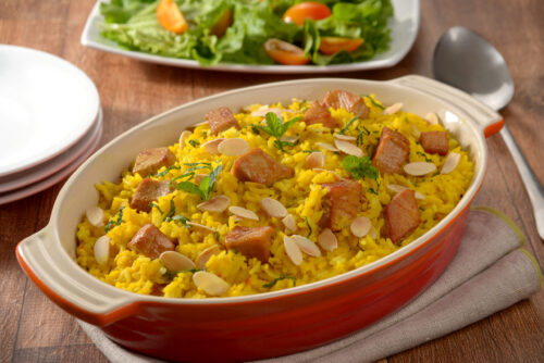 Arroz prático com lombo