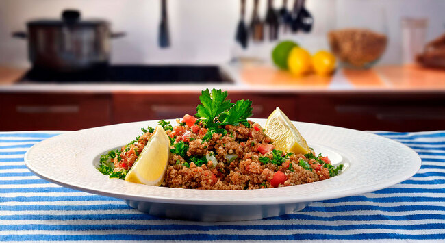 tabule servido em prato