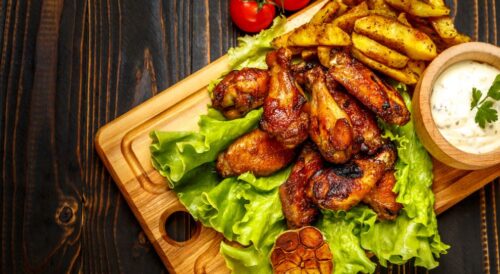 Asas de Frango Assadas ao Molho de Suco de Laranja