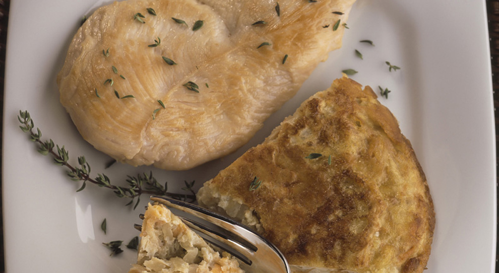 Filé de Frango com Fritada de Legumes