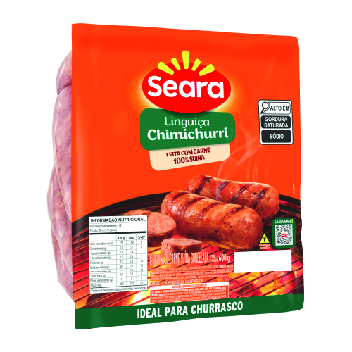 Linguiça Chimichurri 600g Linguiça chimichurri Seara 600g