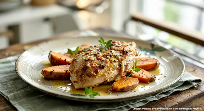 Filé de Peito de Frango Orgânico Marinado no Iogurte