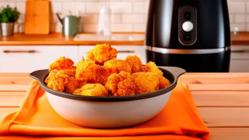 Couve-flor empanada na airfryer