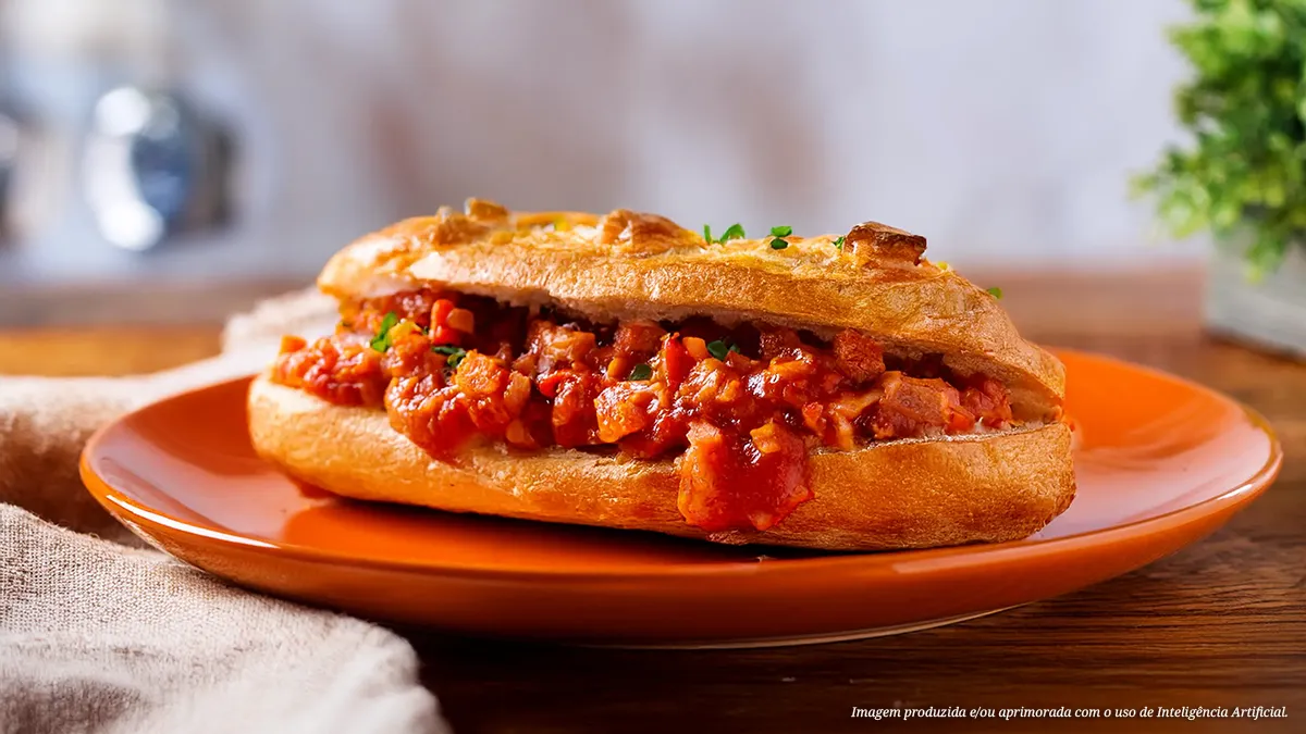 Cachorro quente de pão de alho