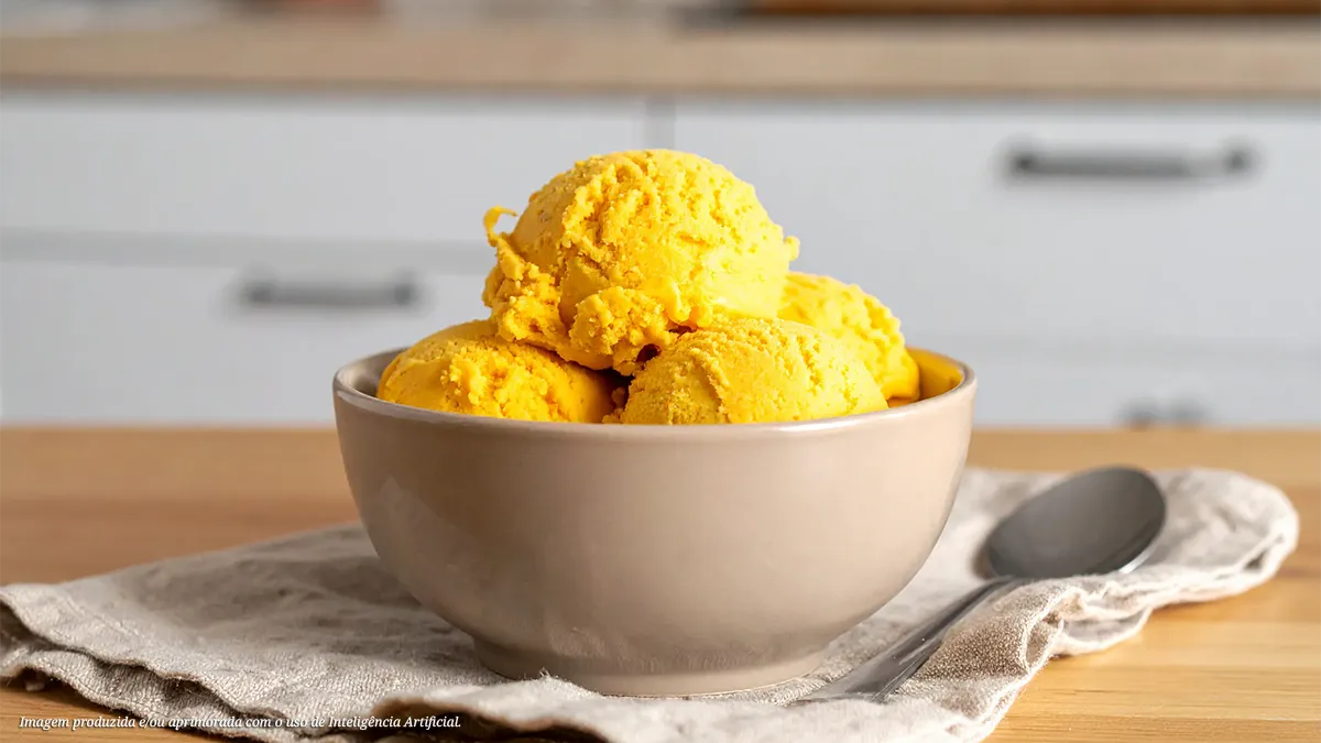 Sorvete caseiro sem lactose