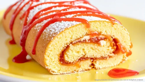 Rocambole de goiabada com cream cheese