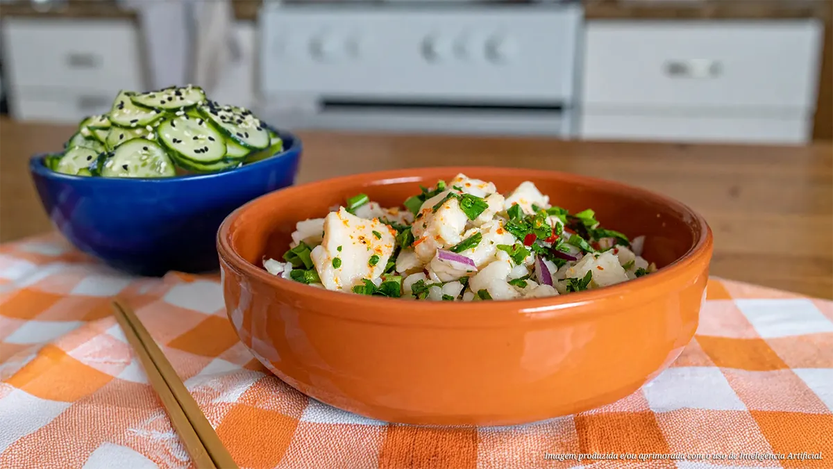 Ceviche de bacalhau