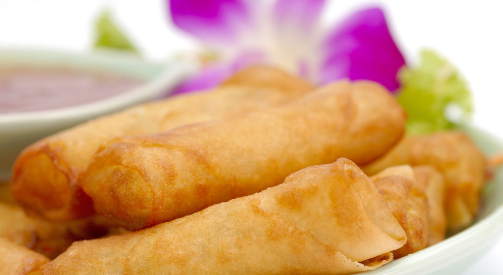 Rolinhos Primavera de Frango ao Forno