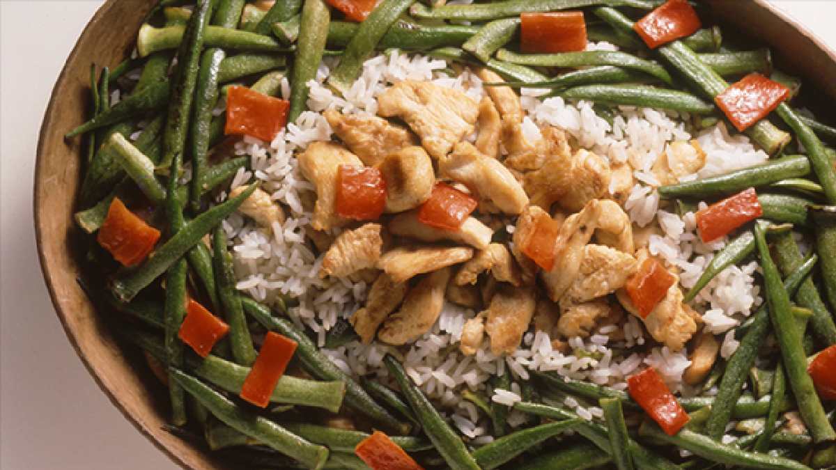 Arroz de Frango com Quiabo