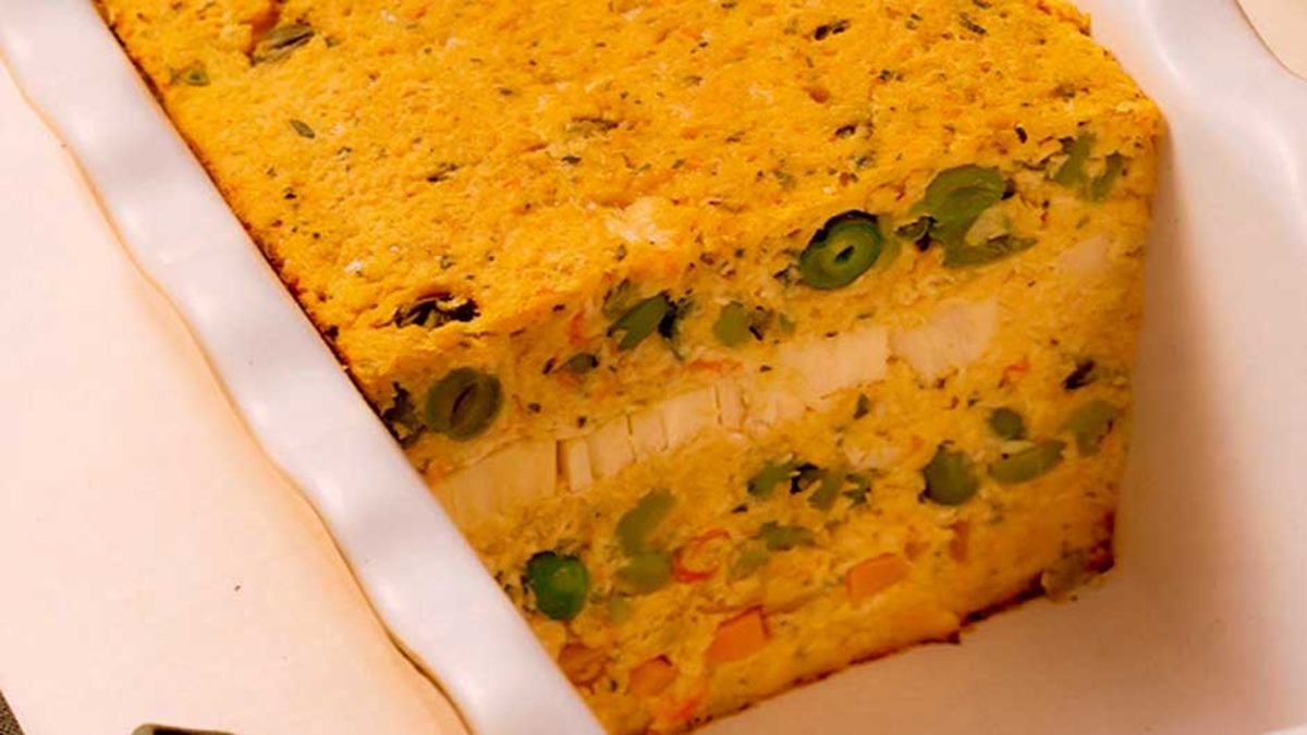 Bolo de Frango com Legumes