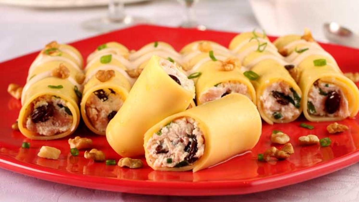 Canelone de Frango Cremoso com Nozes