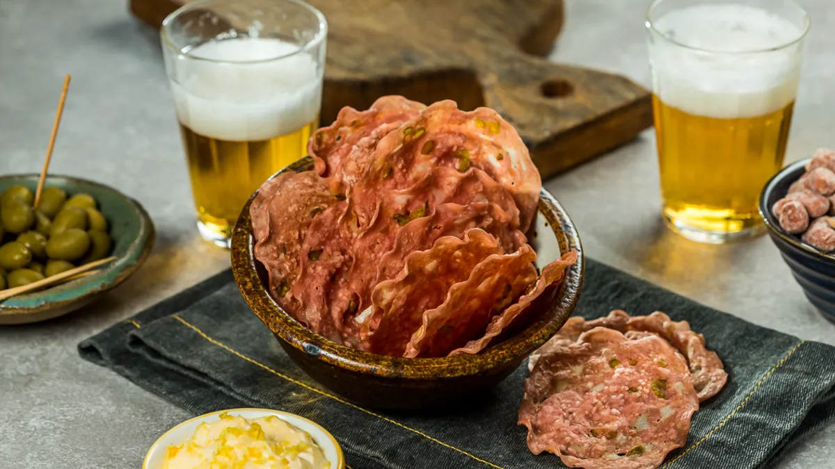 Chips de Mortadela Italiana com Azeitona