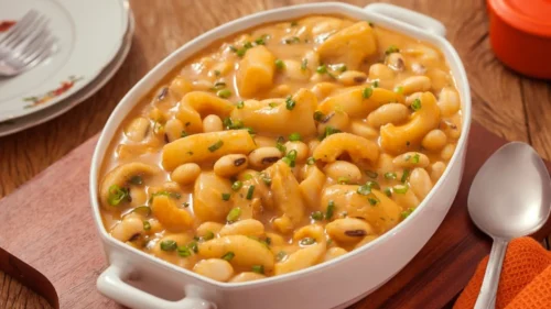 Cozido de fava com máscara e páprica picante