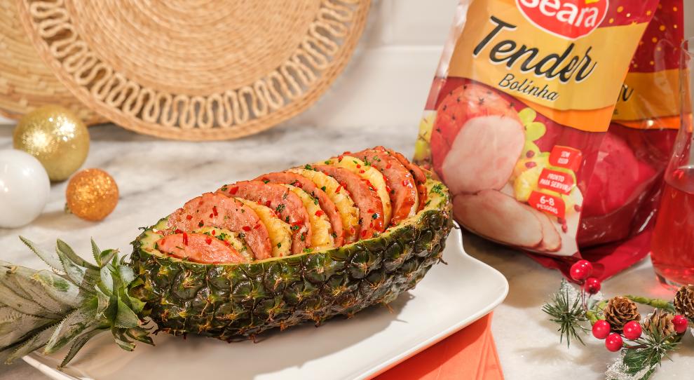 Tender Assado no Abacaxi