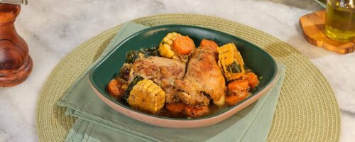 Frango Cozido com Legumes