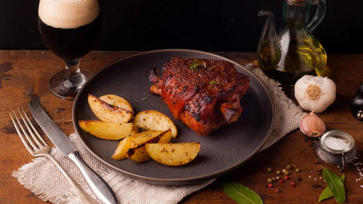 Joelho de porco na airfryer: receita de Eisbein mais prática e suculenta