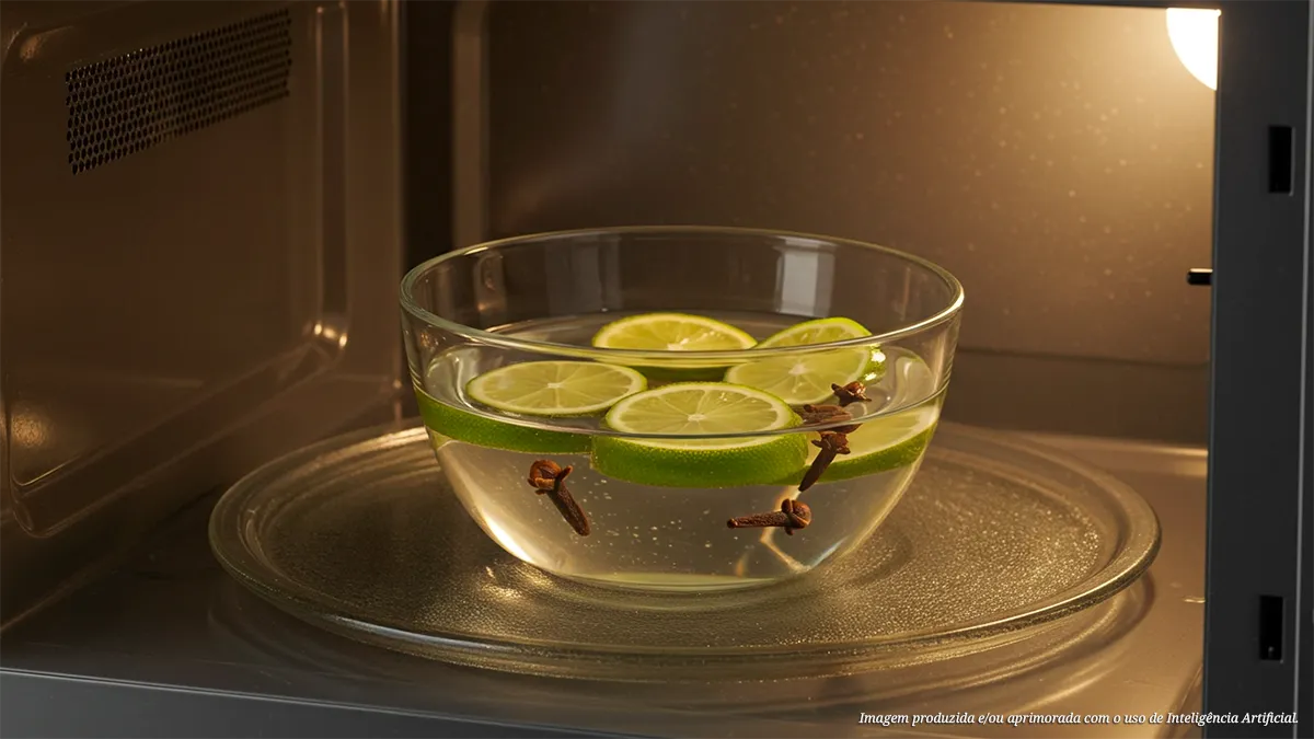 Como limpar microondas sem usar produtos químicos