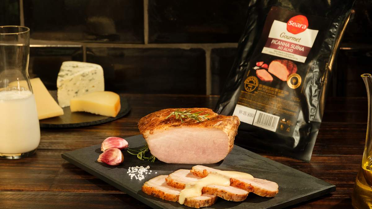 Picanha Suína ao Alho com Molho de 4 Queijos