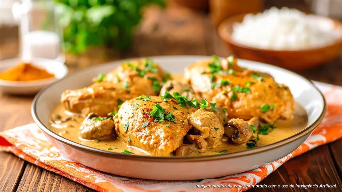 Peito de Frango ao Curry (Caril)