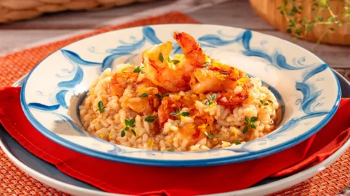 O que harmoniza com risoto de camarão?