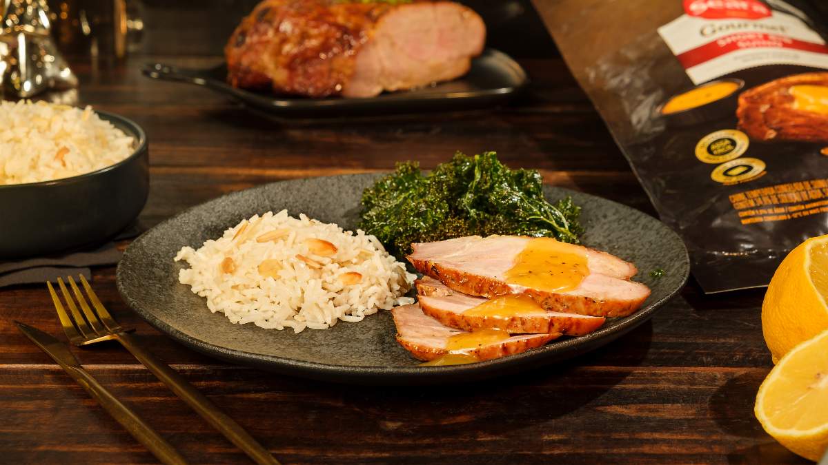 Short Rib com Molho de Laranja e Maracujá com Arroz com Limão e Amêndoas