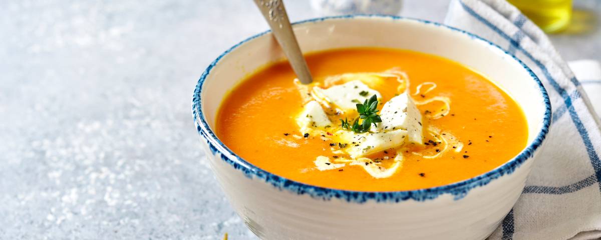Sopa de Abóbora com Frango