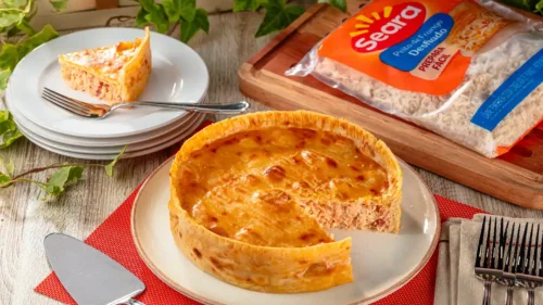 Torta de frango com requeijão